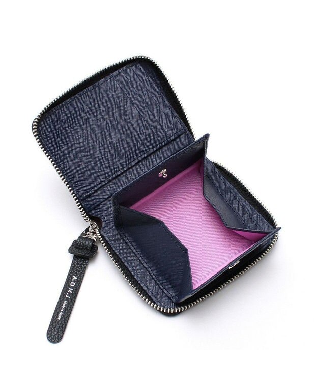 A.D.M.J. 【牛革】モーツァルト/スワロフスキー・クリスタル付スモールウォレット ブラック