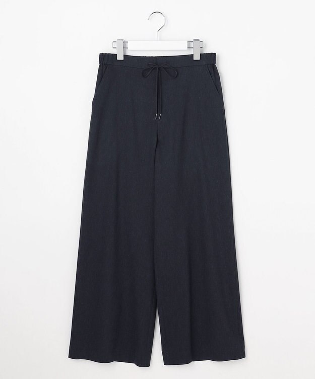J.PRESS LADIES L 【WEB限定・人気素材・セットアップ対応】セルロースリネンストレッチ ワイドストレート パンツ 【WEB限定】ネイビー系