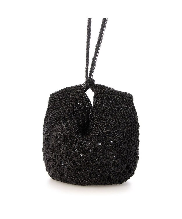 UNBILLION カシュカシュ cachecache / メタリック糸手編みポシェット ブラック