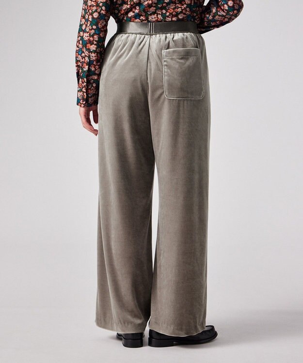 Paul Smith マットベロア ワイドパンツ グレイッシュベージュ