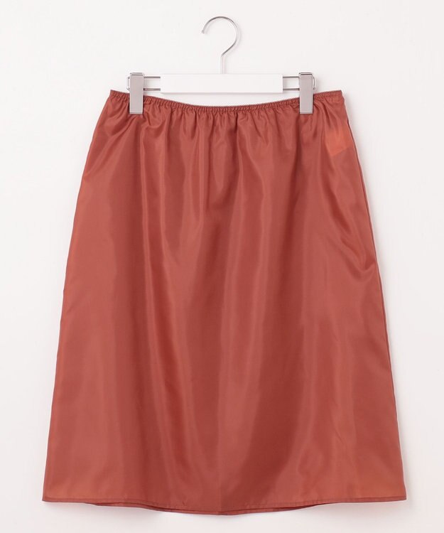 23区 L 【洗える】ストレッチジョーゼット ワンピース テラコッタ系