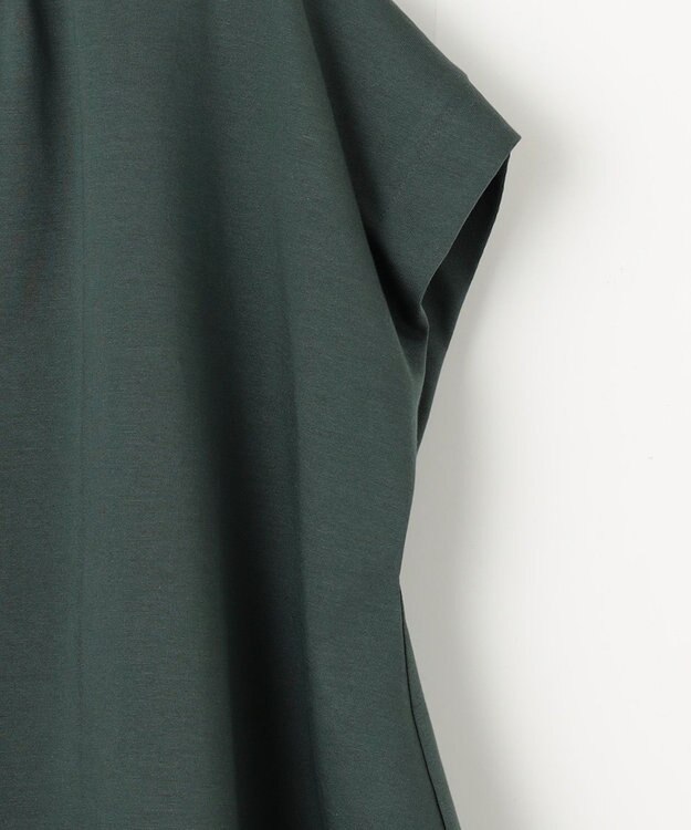 23区 【洗える】ラダーレースジャージー カットソー カーキ系