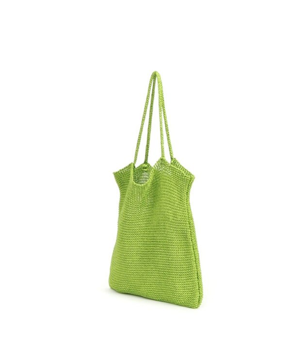 UNBILLION カシュカシュ cachecache / ラメ糸編みトートバッグ グリーン