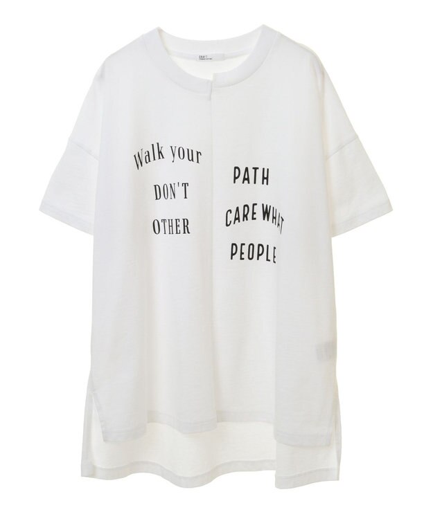 CRAFT STANDARD BOUTIQUE リメイクロゴ半袖Tee Off White