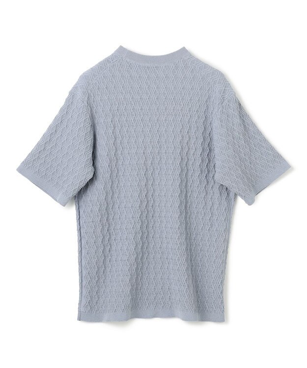 JOSEPH HOMME 【洗える】ドライコットンリンクス　半袖クルーネックニット スカイブルー系