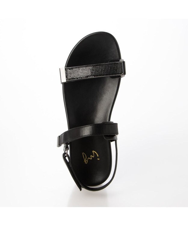 ing <ing>ラインストーンフットベットサンダル ブラック