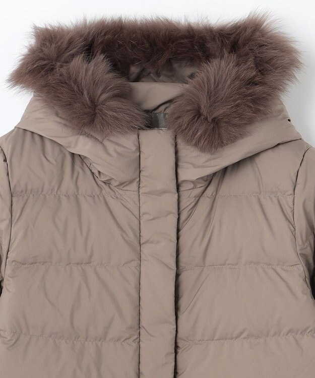 ANY 【洗える】スムースタッチ ショート丈ダウンコート ブラウン系