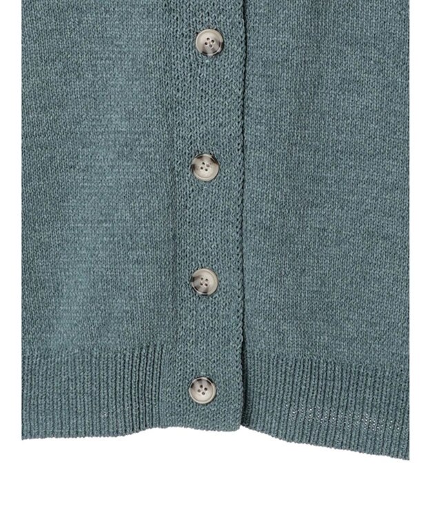 CRAFT STANDARD BOUTIQUE 洗えるコードモールクルーネックカーデイガン Light Green