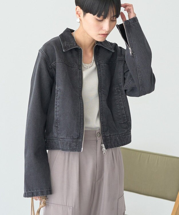 AMERICAN HOLIC WZIPデニムジャケット Black