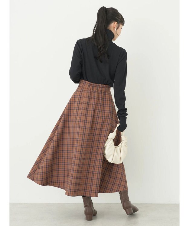 earth music&ecology ＴＲウールブレンドタートルネックプルオーバー Black