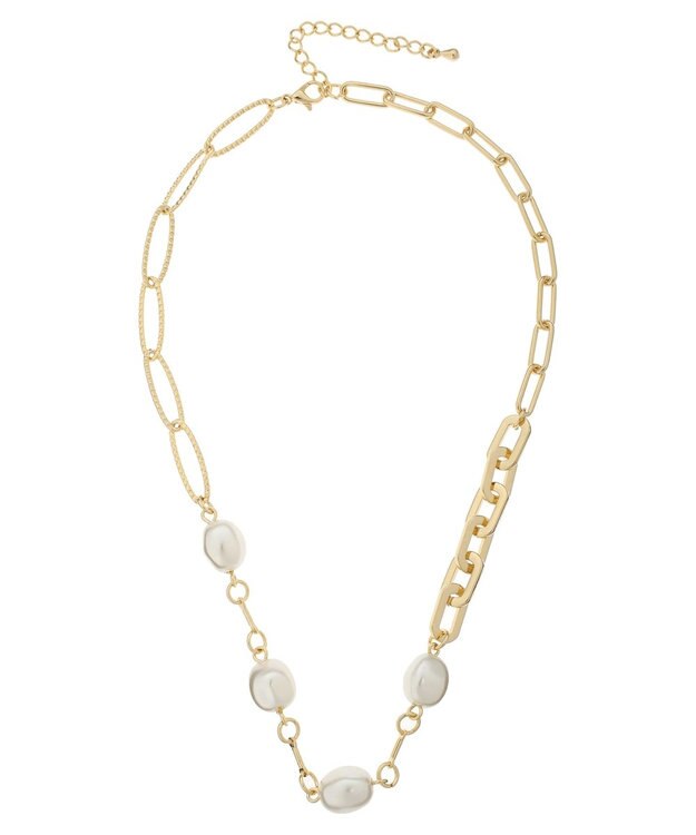 Green Parks ・ＨＡＬＦ　ＴＩＭＥ　チェーン×パールネックレス Gold