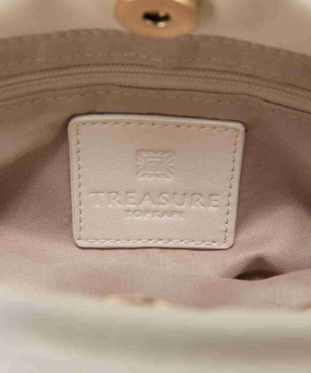 TOPKAPI 【TREASURE TOPKAPI】スムース レザー チェーン付き スワローマチ ミニ ショルダー バッグ オフ