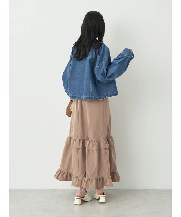 earth music&ecology ノーカラーＧジャン Medium Indigo