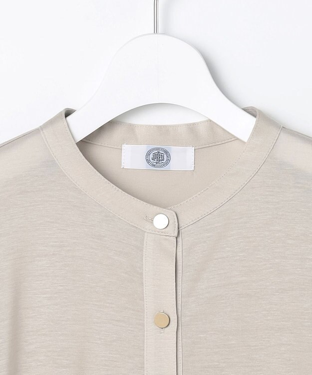 J.PRESS LADIES 【洗える・接触冷感】ジャージー ブルゾン グレージュ系