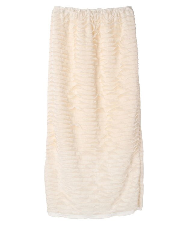 Green Parks Ｉラインフリルカットスカート Ivory