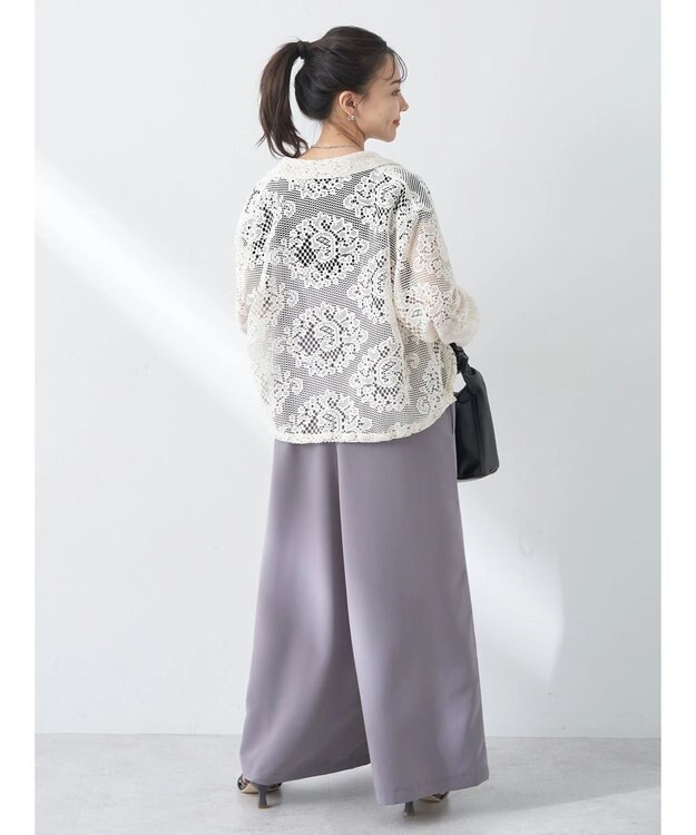 earth music&ecology レースジャケット Ivory