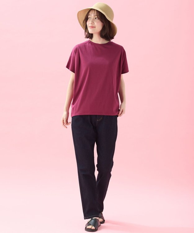 ANY エニィファンクションフレンチスリーブTシャツ ピンク