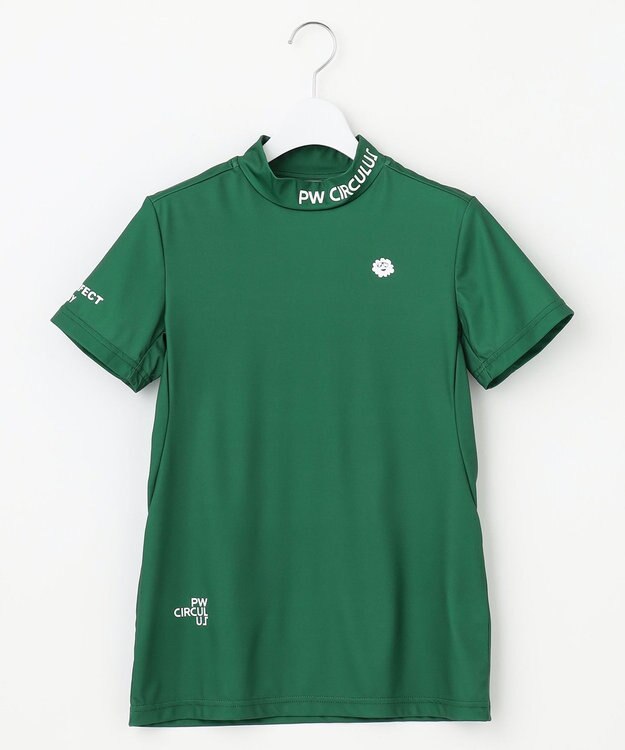PW CIRCULUS 【UVカット / 吸水速乾 / 伸縮性抜群】【WOMEN】NEW バックメッシュモック T ゴルフウェア レディース グリーン系