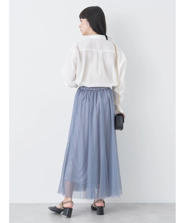 earth music&ecology チュールスカート Blue