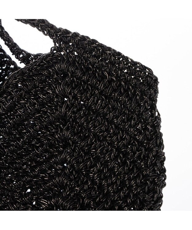 UNBILLION カシュカシュ cachecache / メタリック糸手編みポシェット ブラック