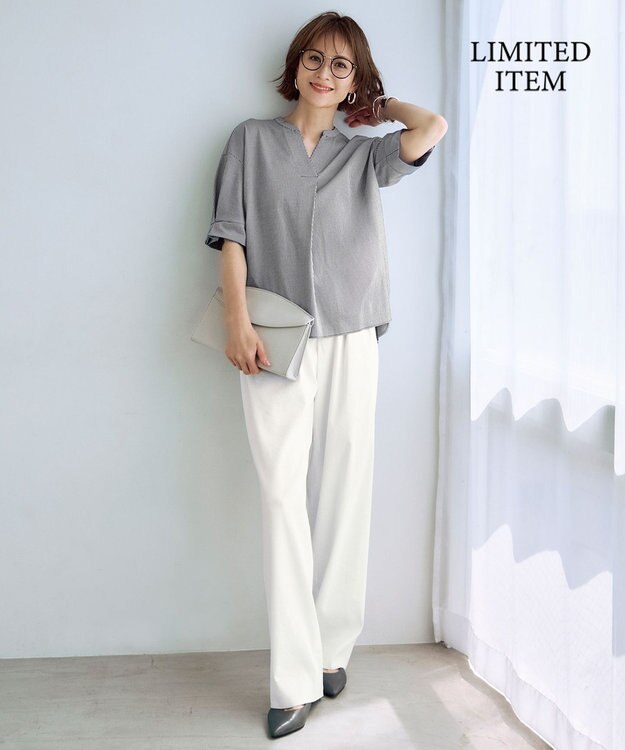 自由区 S 【WEB限定・洗える】サッカージャージー カットソー ネイビー