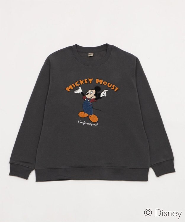 WEGO MICKEYサガラ刺繍スウェット スミクロ