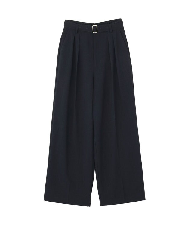 earth music&ecology 【予約】アソートツータックベルトパンツ ネイビー