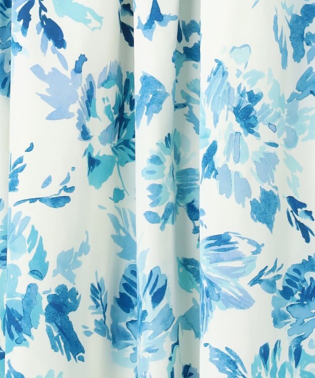 組曲 S スプレーローズプリント フレアスカート ブルーグラデーション系5