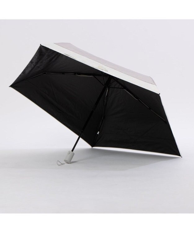 UNBILLION カシュネ cachenez /【晴雨兼用　日傘　UVカット率・遮光率100％生地使用 】PU軽量バイカラー自動開閉折りたたみ傘 ダークベージュ