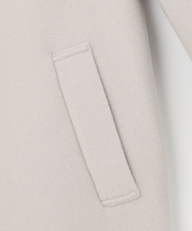 J.PRESS LADIES ショートビーバー スタンドカラー コート ベージュ系