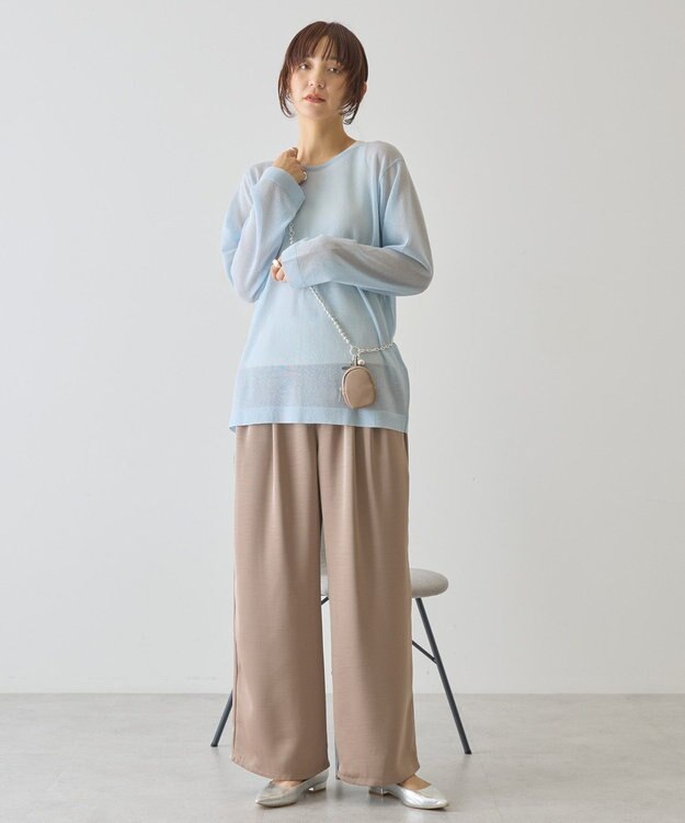 AMERICAN HOLIC シアーニットプルオーバー Blue