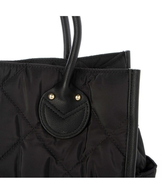 UNBILLION 【テレビ ドラマ着用アイテム】カシュカシュ cachecache / キルティングスクエアトートバッグM ブラック