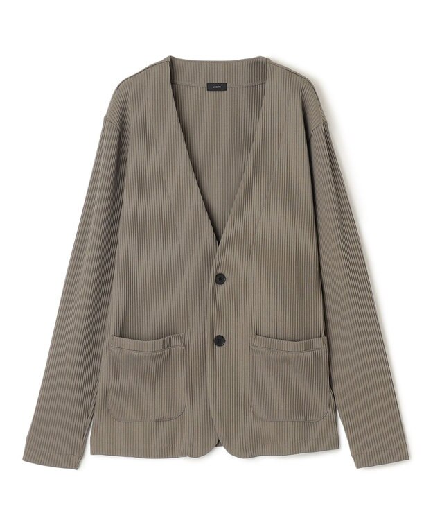 JOSEPH HOMME テックリブストレッチ ノーカラー・カットソージャケット ベージュ系