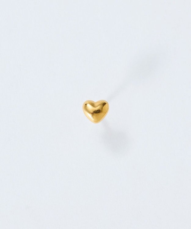 Phoebe 【金属アレルギー対応】パフィーハートピアス(片耳)　ゴールド/サージカルステンレス ゴールド
