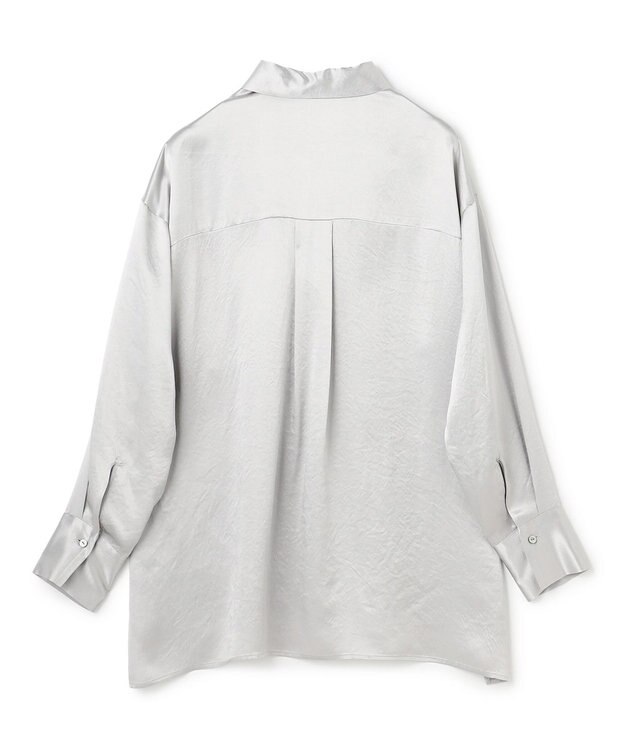 uncrave アセテートヴィンテージサテン ミドルシャツ シルバー