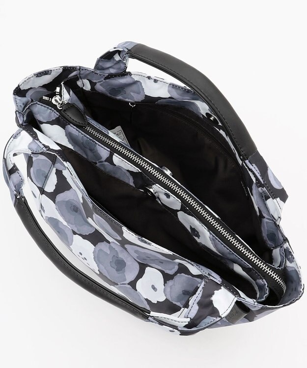 Y'SACCS 総柄プリントミニトートバッグ グレー(花柄）