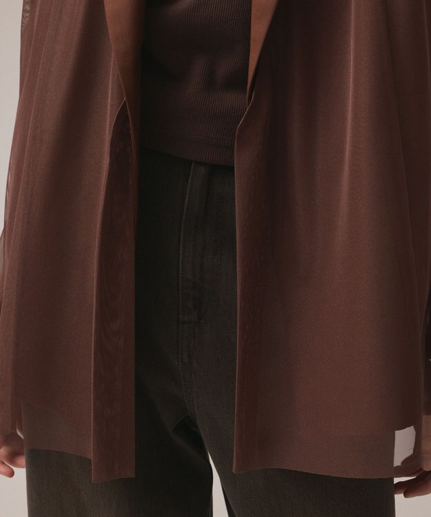 GRACE CONTINENTAL チュールオーバーベスト ブラウン