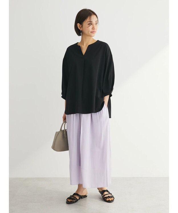 Green Parks サラフレ　ワイドパンツII Lavender