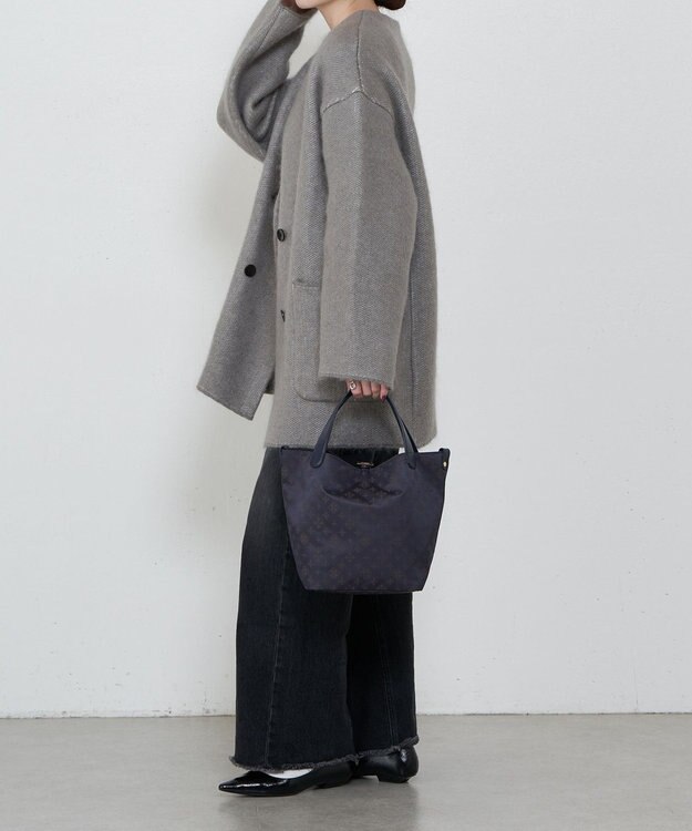 russet ナイロンジャガード2WAYミニトートバッグ(SF-260) Purple/BR