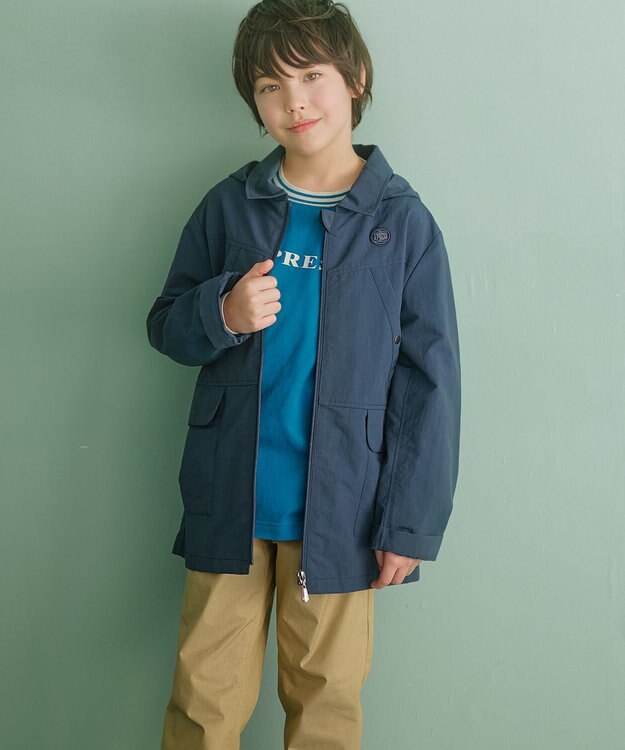 J.PRESS KIDS 【140-170cm】リブライン ロゴカットソー ダルブルー系