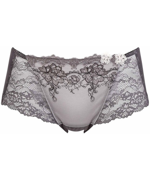 WACOAL サニタリーショーツ 【リボンブラ 胸もとフィットながもち】 BXD409とペア はきこみ丈あさめ ナプキンがズレにくい 生理用ショーツ ボーイレングス レディース PXD309 /ワコール ブラウン