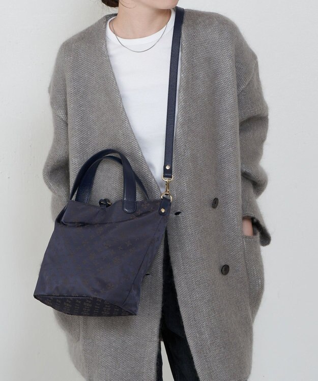 russet ナイロンジャガード2WAYミニトートバッグ(SF-260) Purple/BR