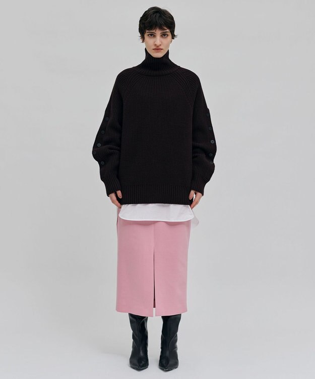 BEIGE， 【Precious 2月号掲載】LAC / 2WAYストレッチIラインスカート Pink