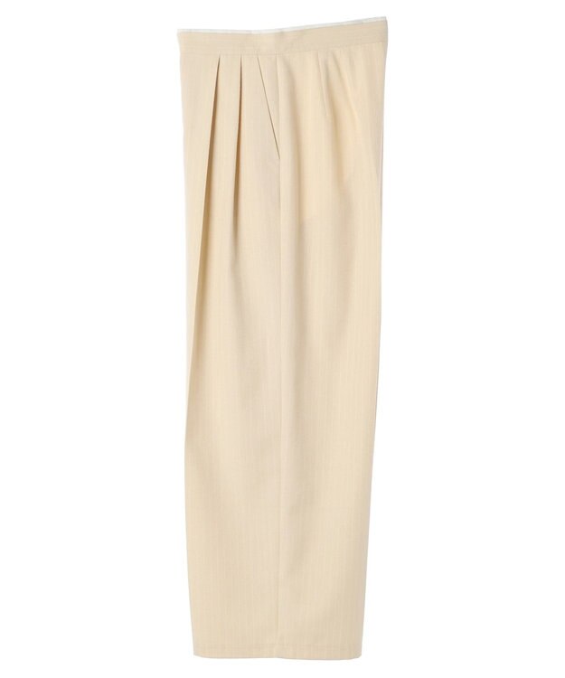 earth music&ecology ピンストライプストレートパンツ Beige