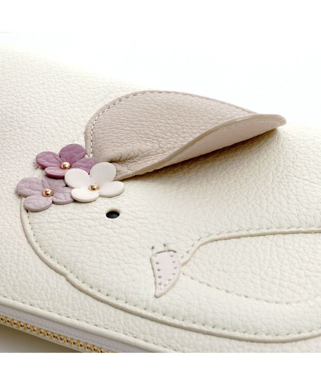 IBIZA アニマーダ　牛革　スマートフォンポシェット（ゾウ） アイボリー