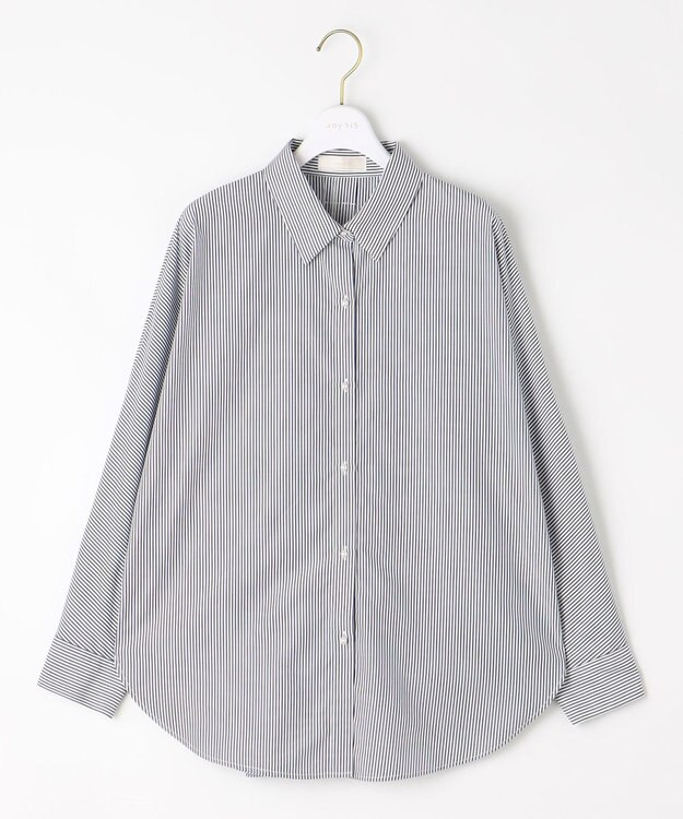 ANY SIS L 【UVケア】イージーケアドルマン シャツ ブルーストライプ