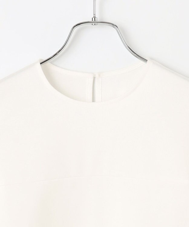 #Newans 【洗える】Aラインパフスリーブカットソー ホワイト