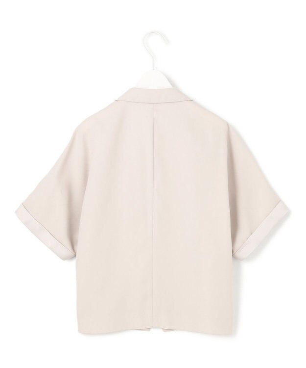 ICB 【UVケア・接触冷感・速乾・防シワ・洗える】 FluidBackSatin クロップドジャケット トープ系