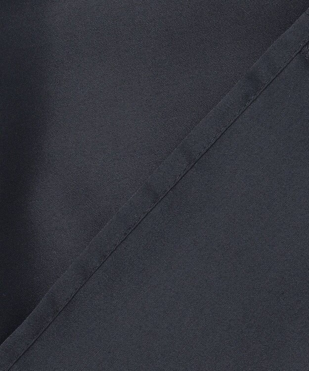 組曲 【洗える・涼感】シアーボイルバンドカラー ブラウス ネイビー系