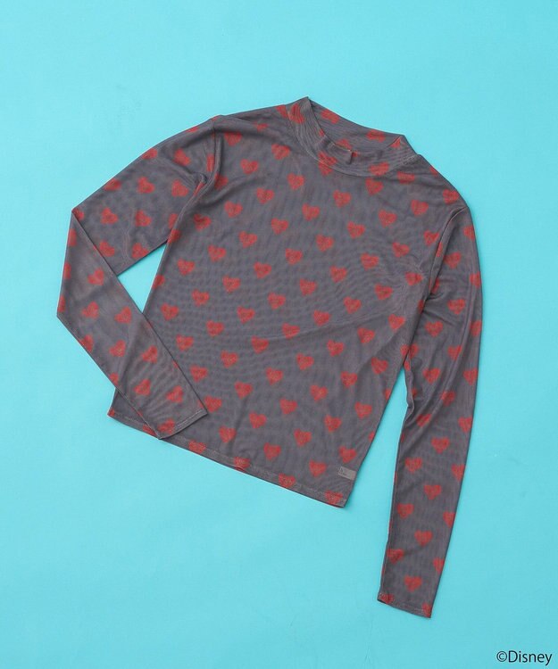 earth music&ecology ふしぎの国のアリス／プリントシアーインナー Charcoal Gray